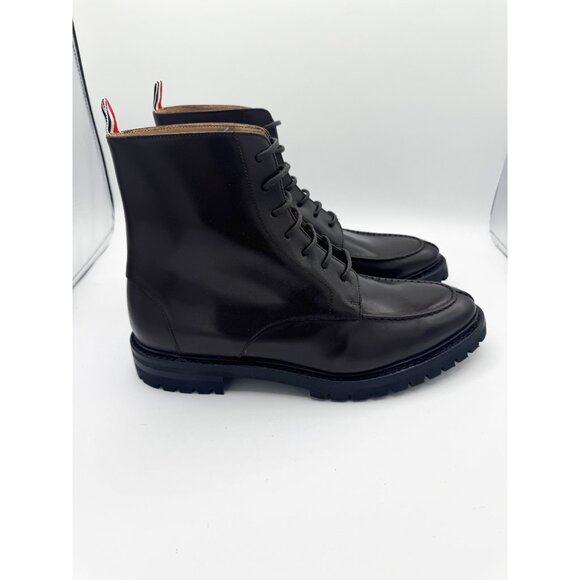 Thom Browne  Brown Commando Sole Apron Stitch Ankle Boots main image 10